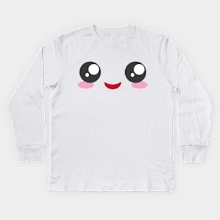 Kawaii Big Eyes Kids Long Sleeve T-Shirt